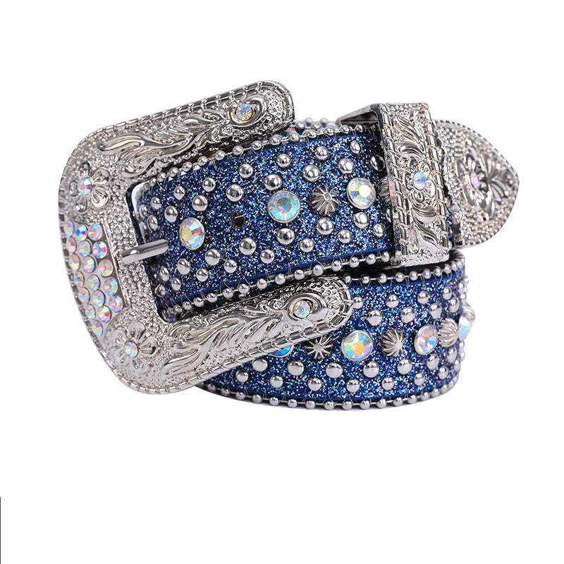 Women's Rhinestone Belt with sparkling rhinestone details