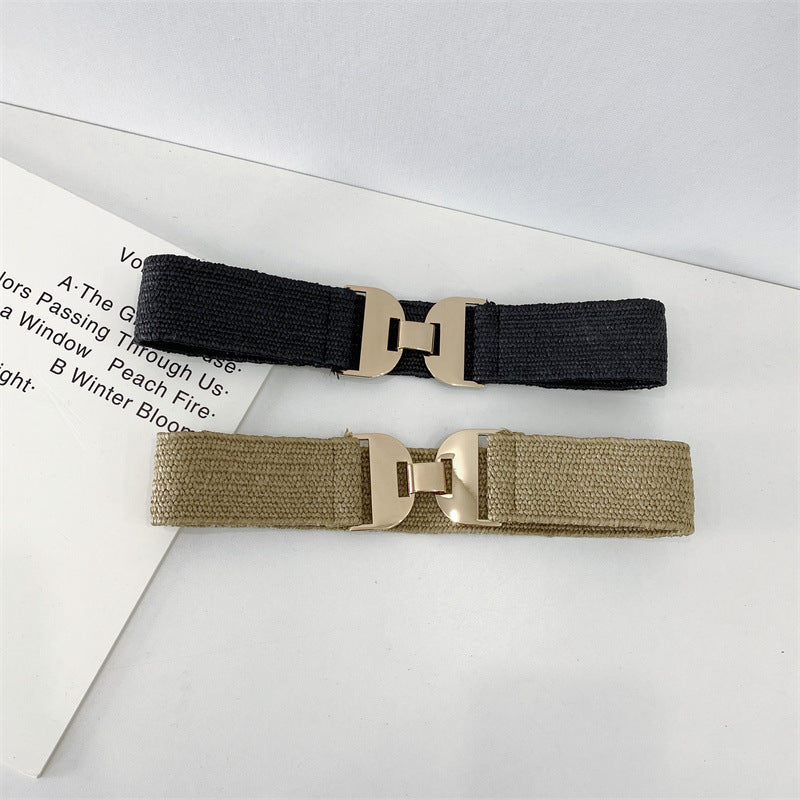 Gold Hook Buckle Belt with gold buckle