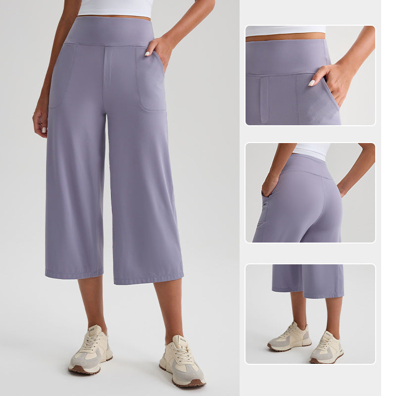 New Comfortable Loose-fit Yoga Capri Pants For Women
