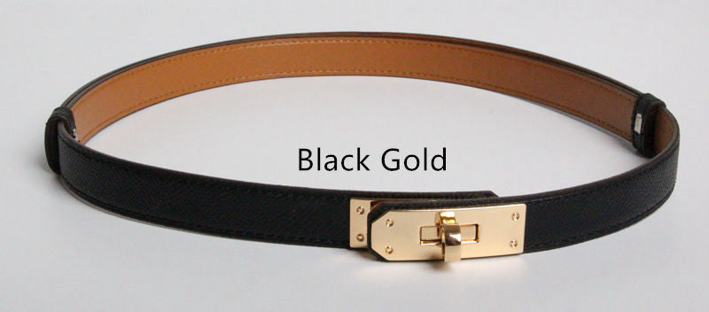 Women Real Leather Belt golden buckle fashion accessory