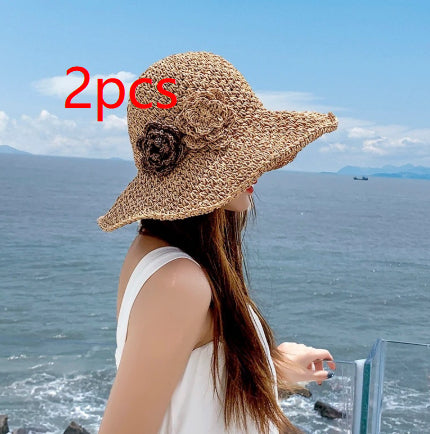 Lace Straw Sun Hat For Women