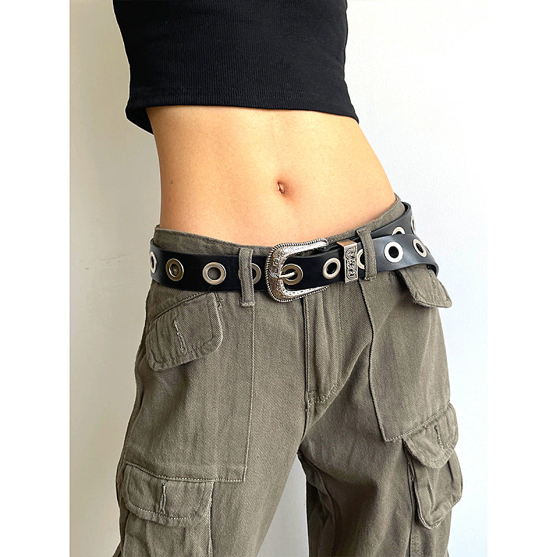 Silver Needle PU Belt
