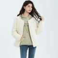 Diamond-quilted Lightweight Down Jacket For Women Short Style