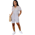 Fashionable Womens New Solid-Color Slim-Fit Set