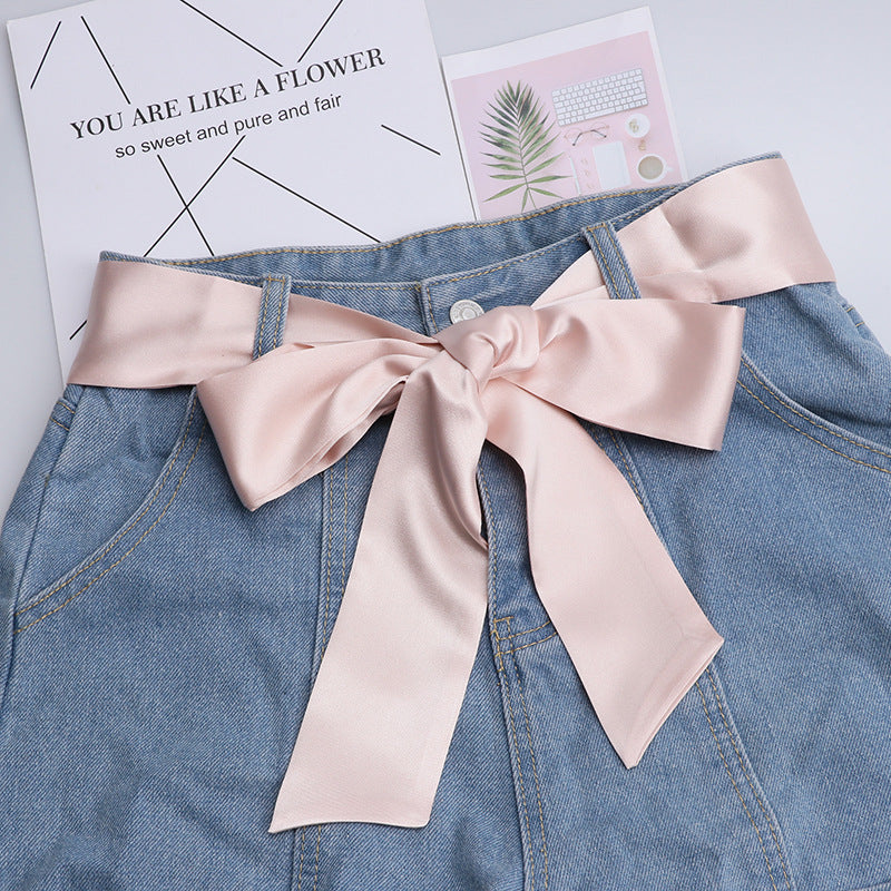 Wide Ribbon Belt for Women