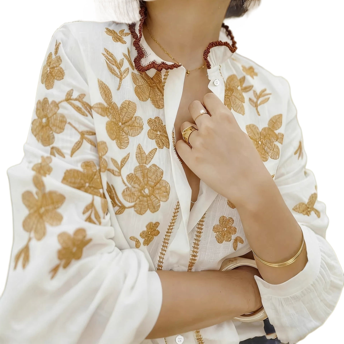 Light-luxury High-end Satin And Lace Patchwork Top