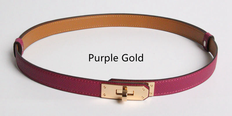 Women Real Leather Belt golden buckle fashion accessory