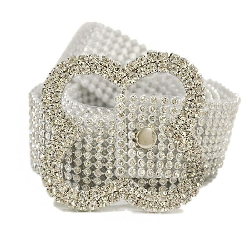 Women's Corset Belt with Decorative Diamond Detail