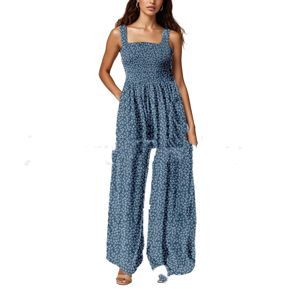 Bohemian Strap Print Jumpsuit