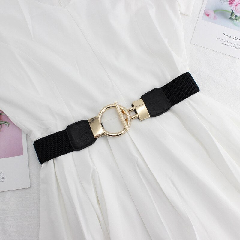 Women's Gold Button Belt For Dresses