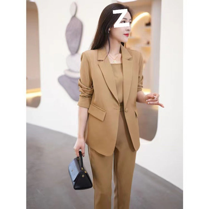 Casual Fashion Women's Three-Piece Suit Jacket Set