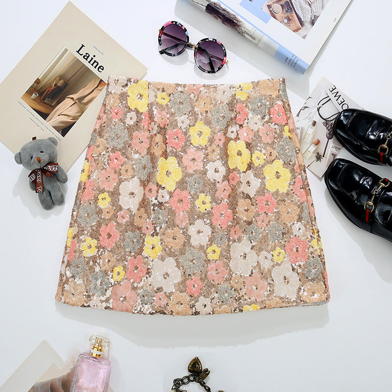 Back-slit Midi Skirt A Youthful One-step Dress