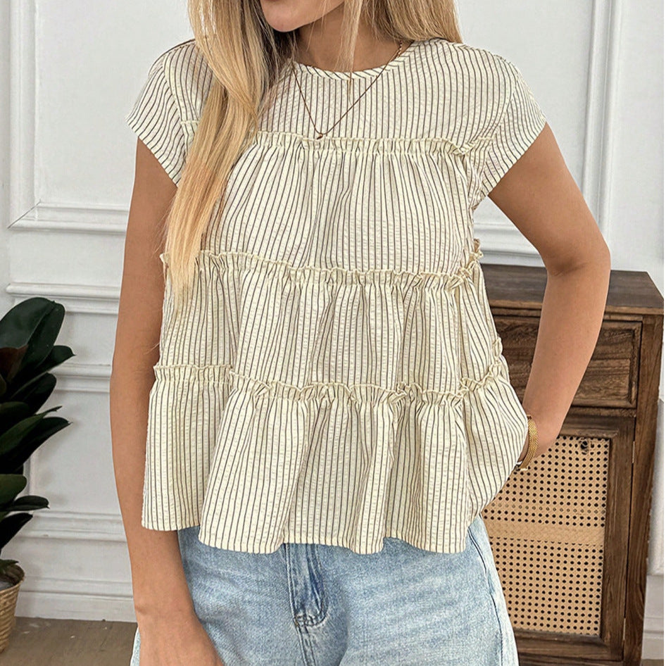Casual Crew-Neck T-Shirt Fashion Women