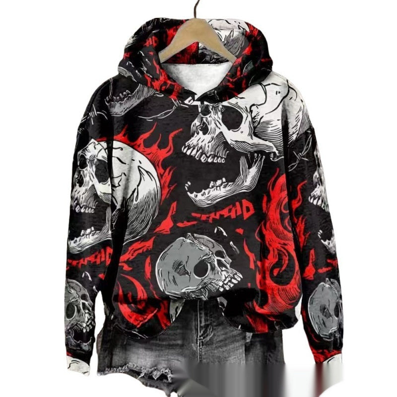 New Halloween Printed Hooded Sweatshirt