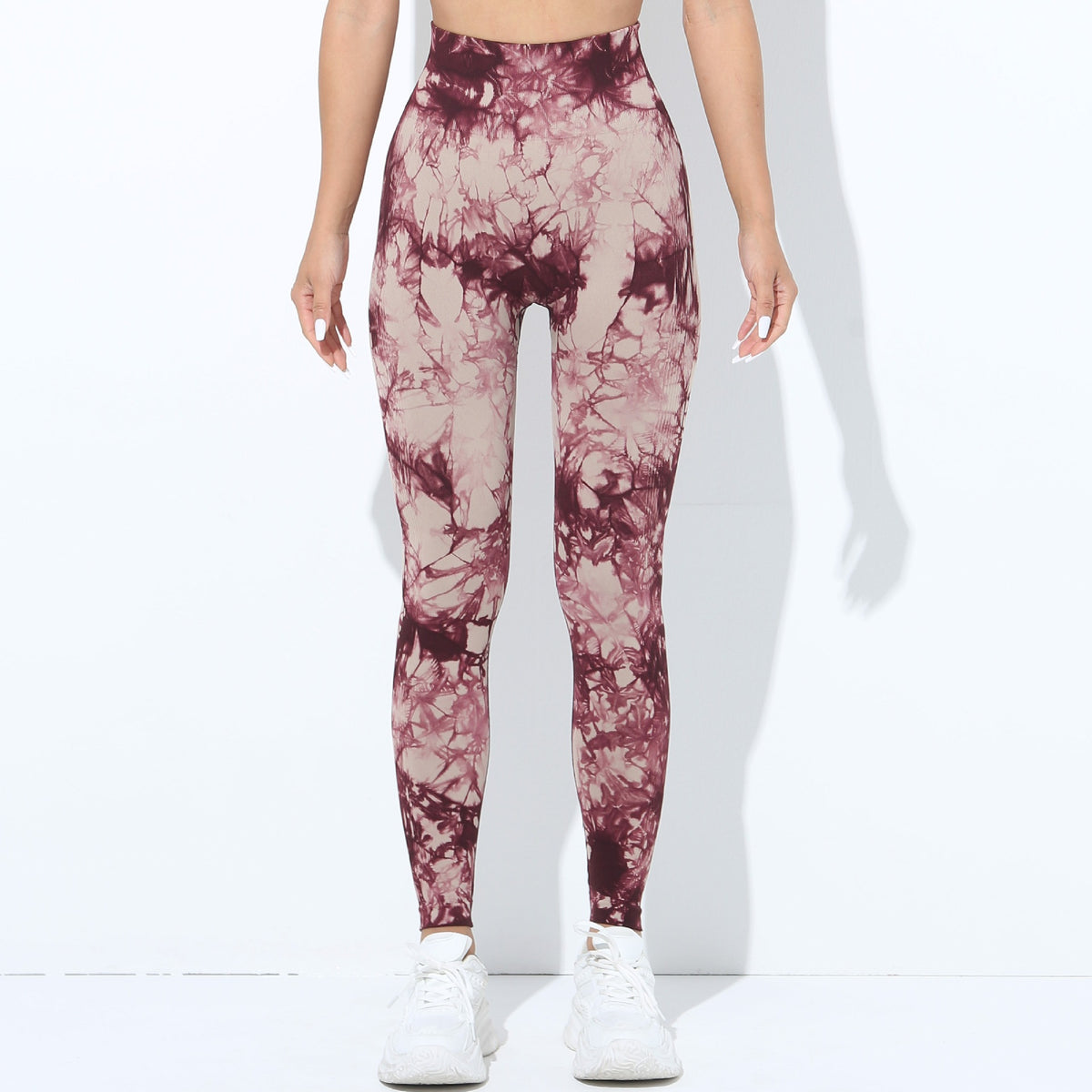European And American-style Tie-dye Seamless Yoga Pants