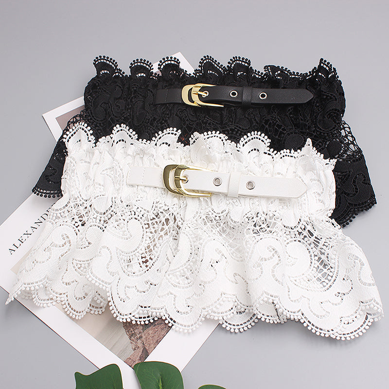 Women's Lace Wide Waist Belt For Dresses And Skirts