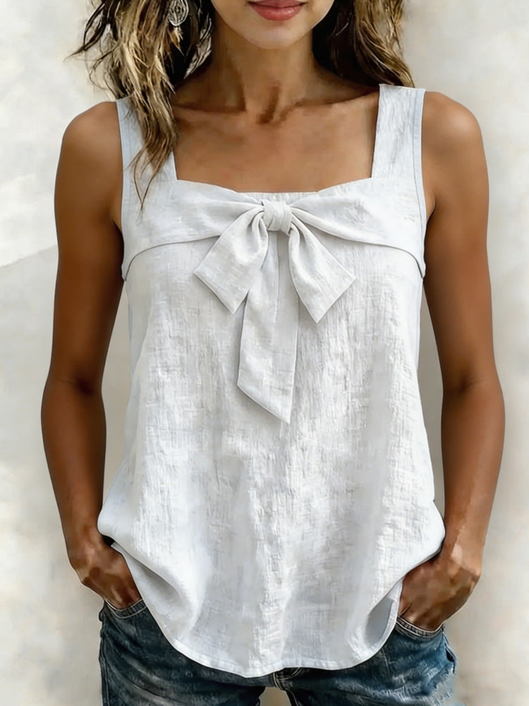 Women's Casual Square-Neck Sleeveless Tank Top