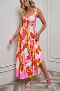Backless Printed Beach-style Halter Dress