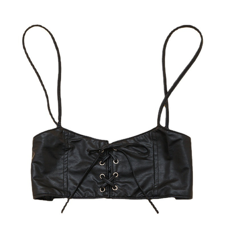 Women's PU Leather Vest Belt with dress