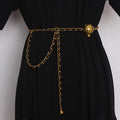 Small Golden Ball Waist Chain – Adjustable Retro Belt