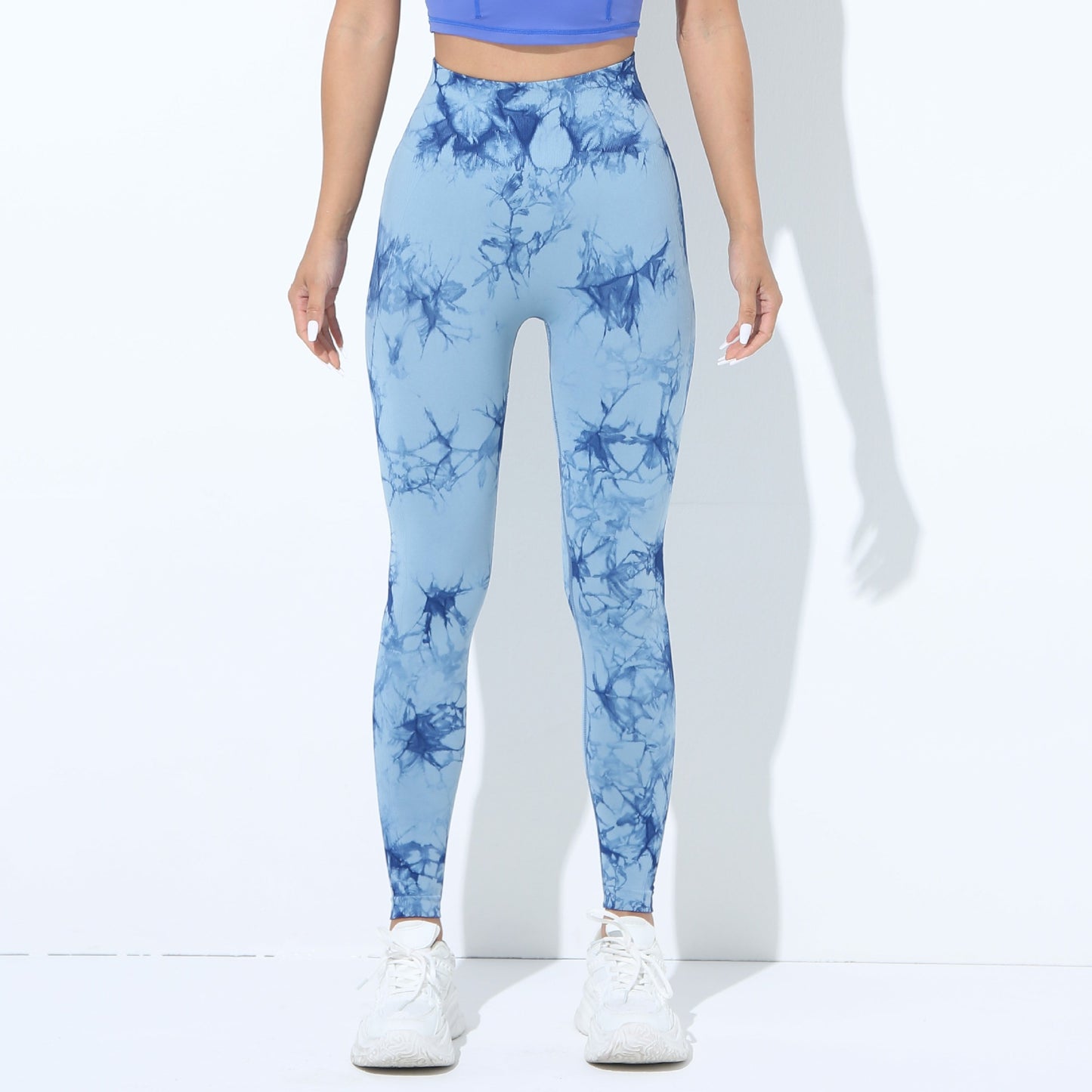 European And American-style Tie-dye Seamless Yoga Pants