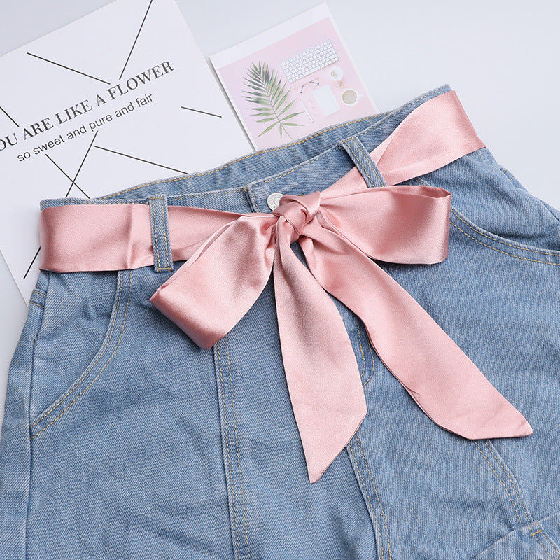 Wide Ribbon Belt for Women
