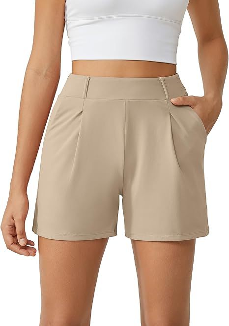 Stylish High-waisted Casual Versatile Womens Summer Fitness Shorts With Pockets