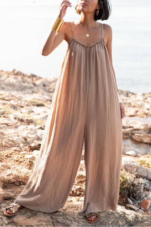 Women's Plus-Size Resort-Style Wide-Leg Cutout Pants