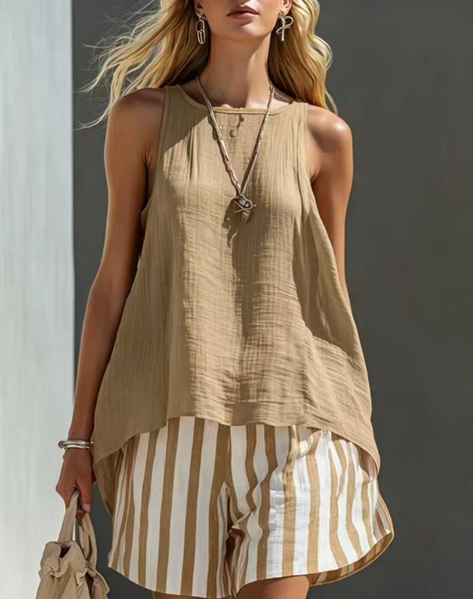 Solid Color V-Neck Long-Sleeve Shirt Womens Loose-Fitting Button-Up Top