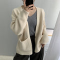 Casual Knitted Cardigan Laid-back Style Womens