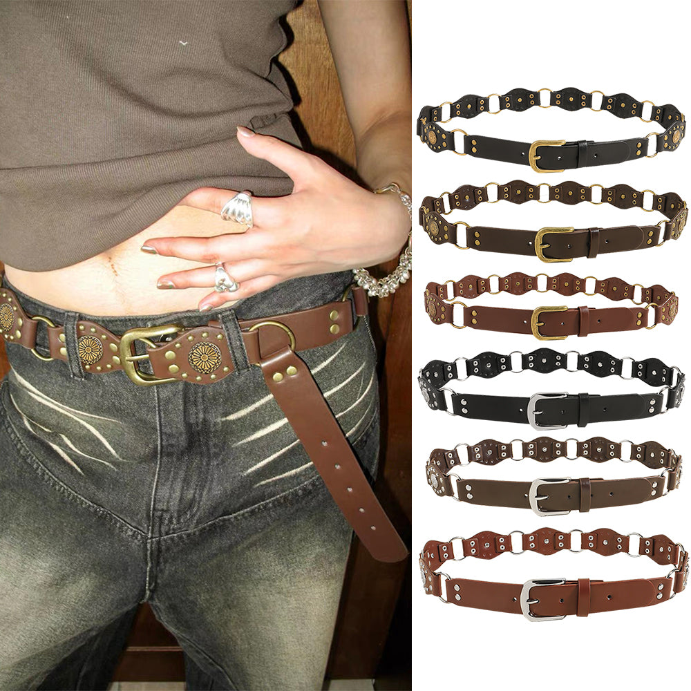 Vintage belts for men and women classic leather style