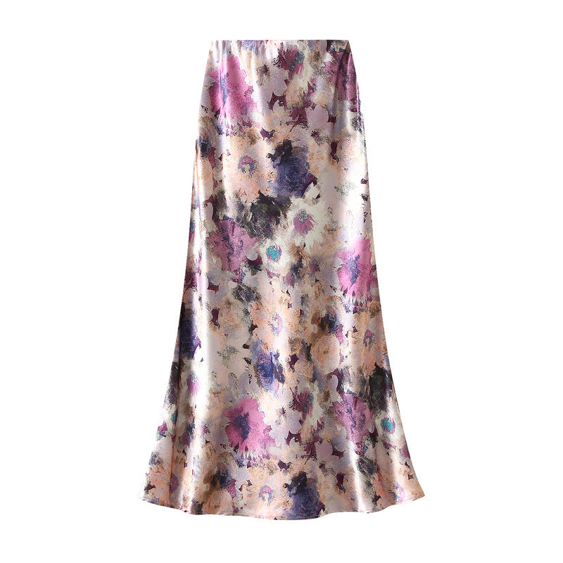 Fashionable Chic Figure-flattering Mid-length High-waist Skirt
