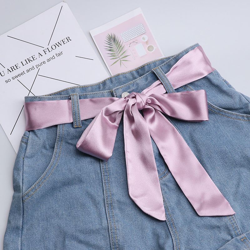 Wide Ribbon Belt for Women