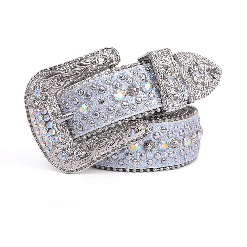 Women's Rhinestone Belt with sparkling rhinestone details