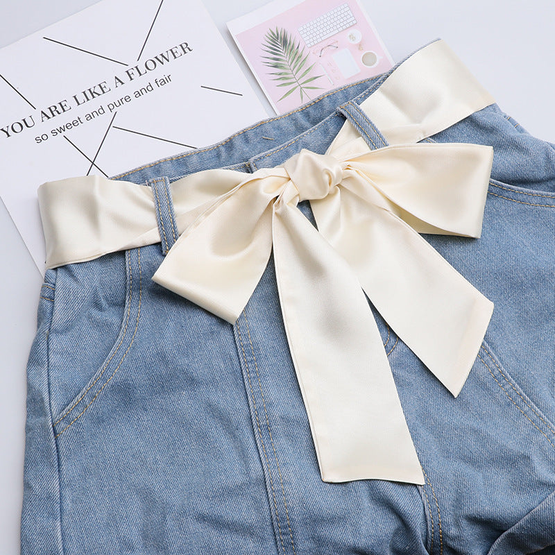 Wide Ribbon Belt for Women