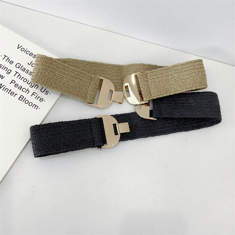 Gold Hook Buckle Belt with gold buckle