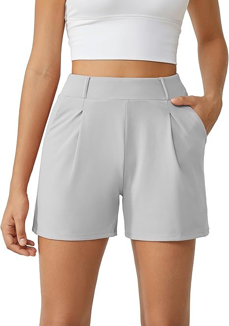 Stylish High-waisted Casual Versatile Womens Summer Fitness Shorts With Pockets