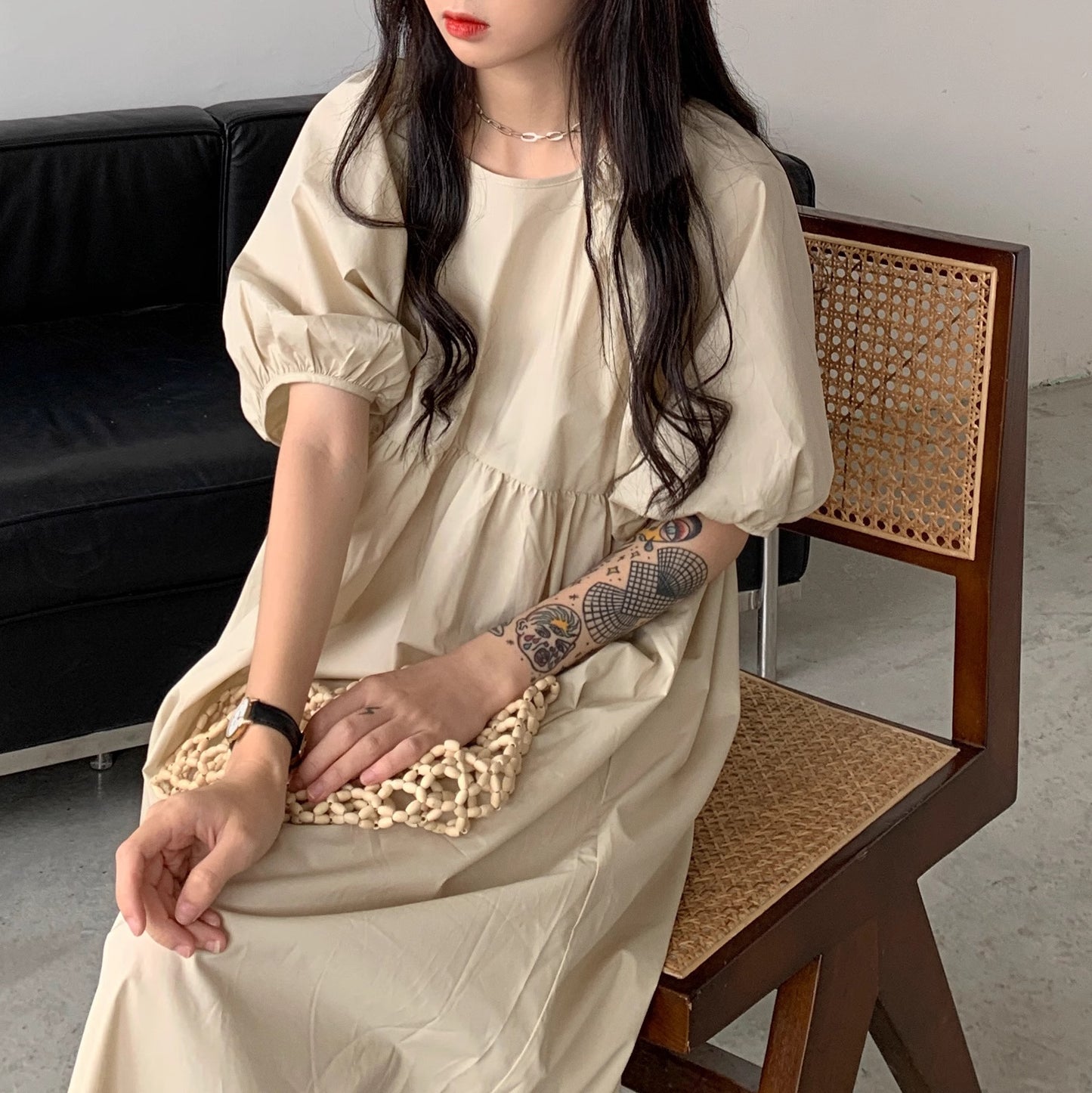 Womens Loose-fit Chic Figure-flattering Dress