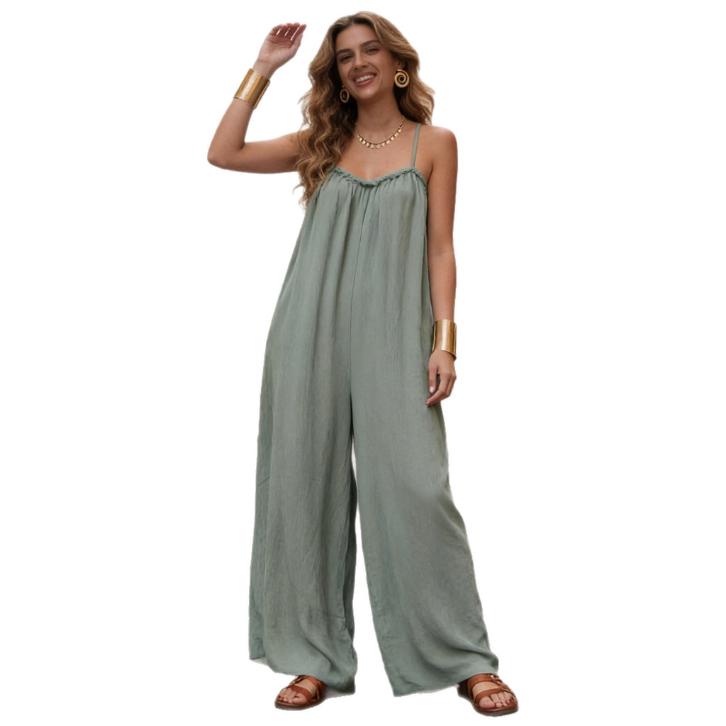 Women's Plus-Size Resort-Style Wide-Leg Cutout Pants