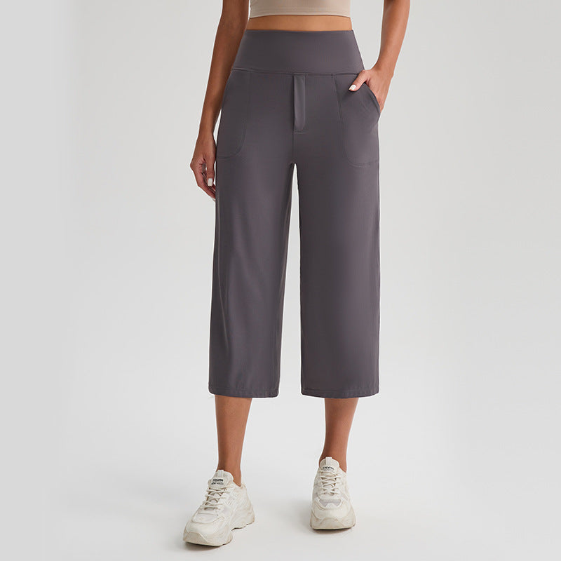 New Comfortable Loose-fit Yoga Capri Pants For Women