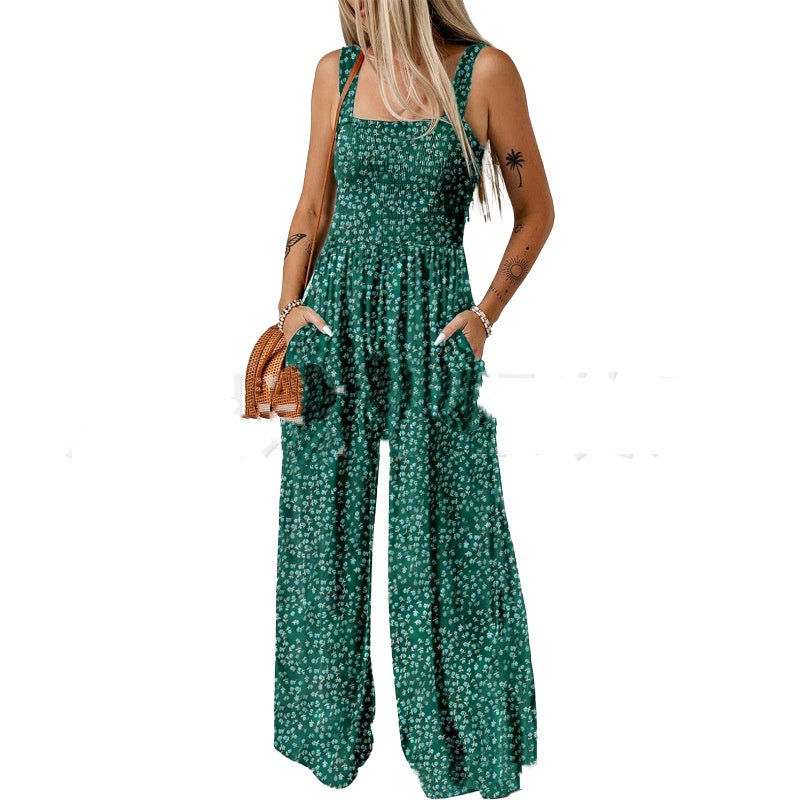 Bohemian Strap Print Jumpsuit