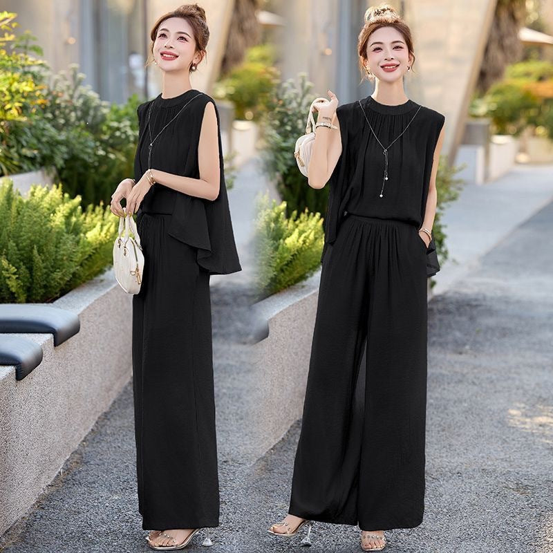 Summer New Arrival High-end Wide-leg Pants Set