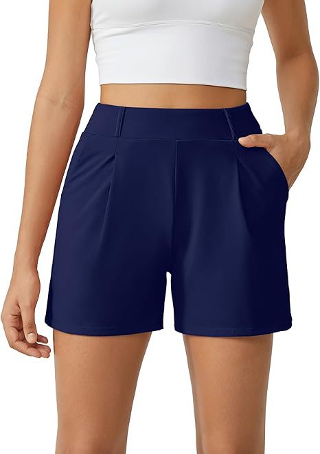 Stylish High-waisted Casual Versatile Womens Summer Fitness Shorts With Pockets
