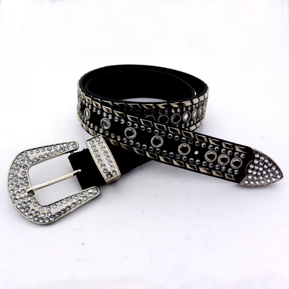 Punk Style Slim Jeans with metal decoration