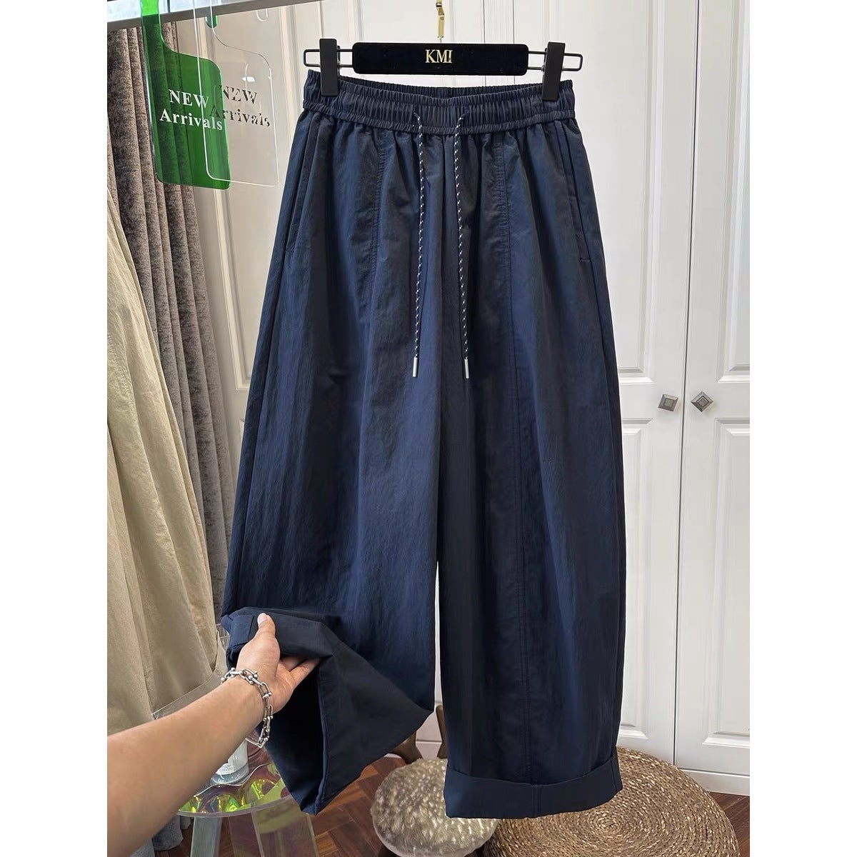 Short-stature High-waist Loose Casual Pants