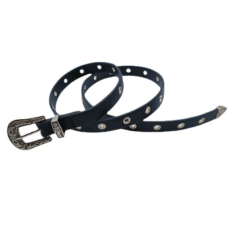Silver Needle PU Belt