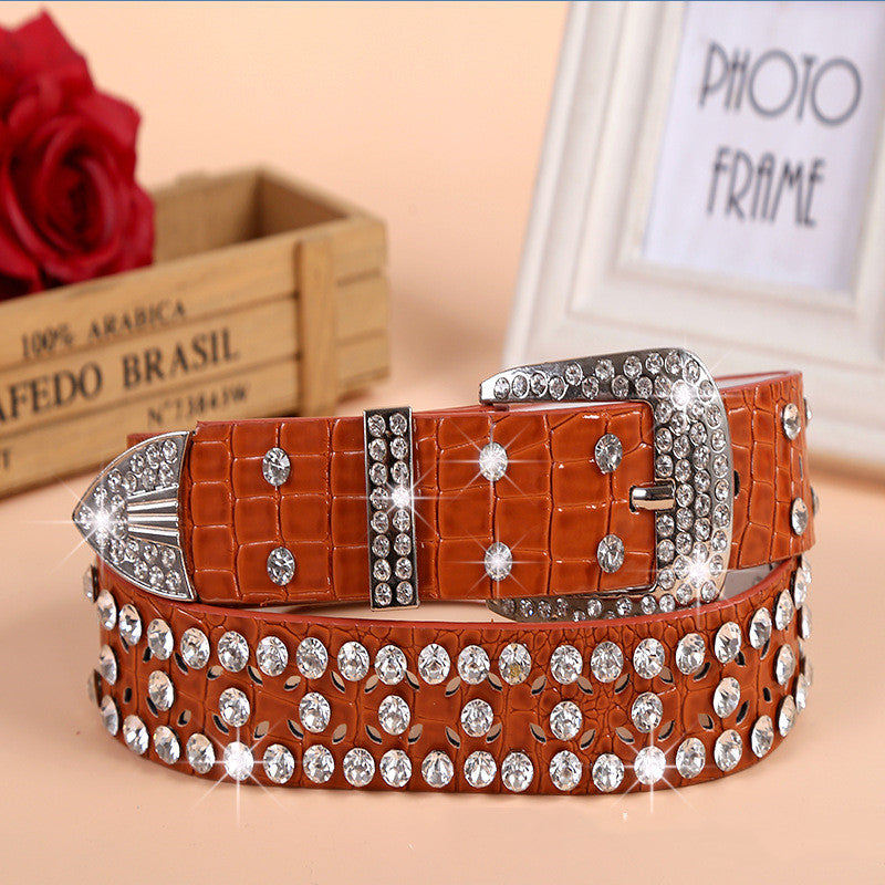 Ladies Fashion Belt with decorative buckle