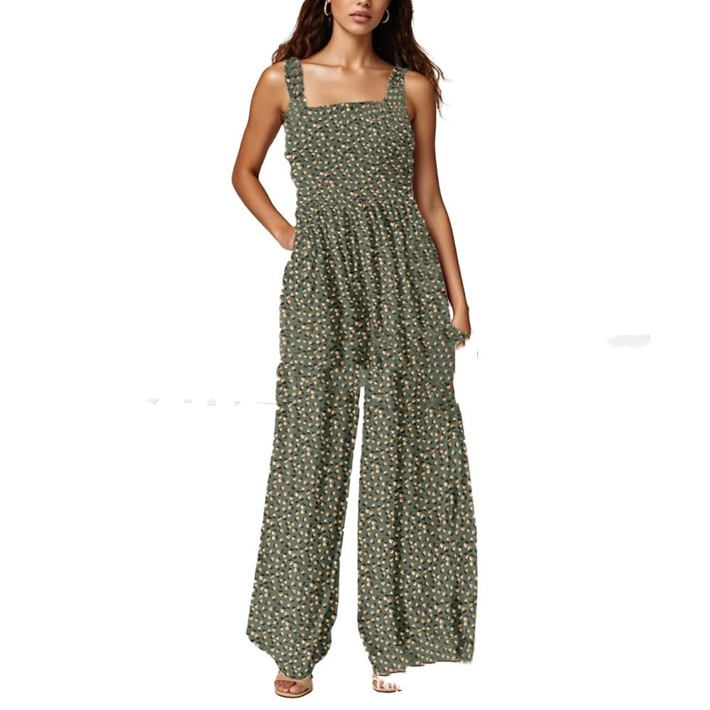 Bohemian Strap Print Jumpsuit