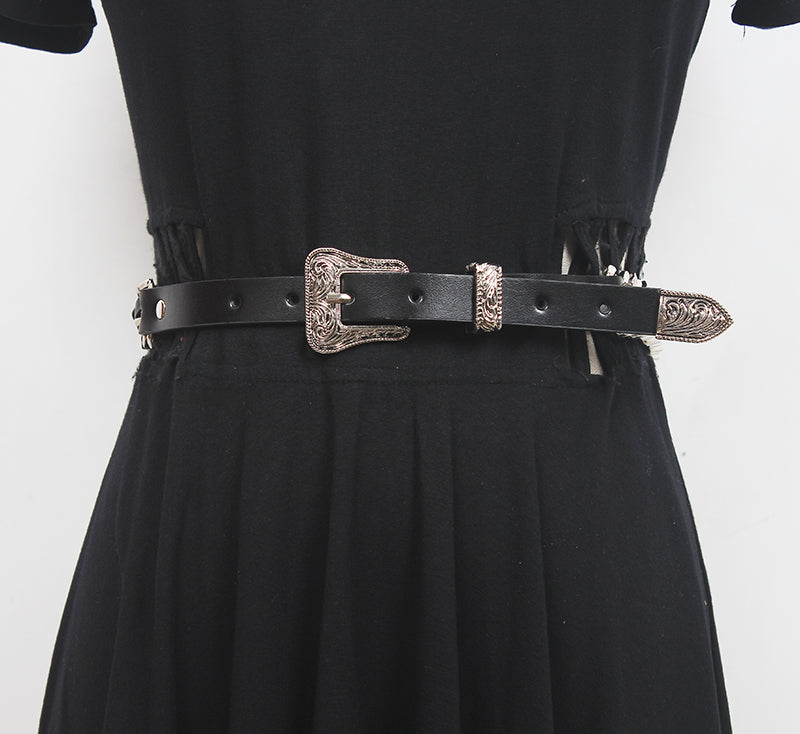 Women's Pearl Leather Belt for Dresses