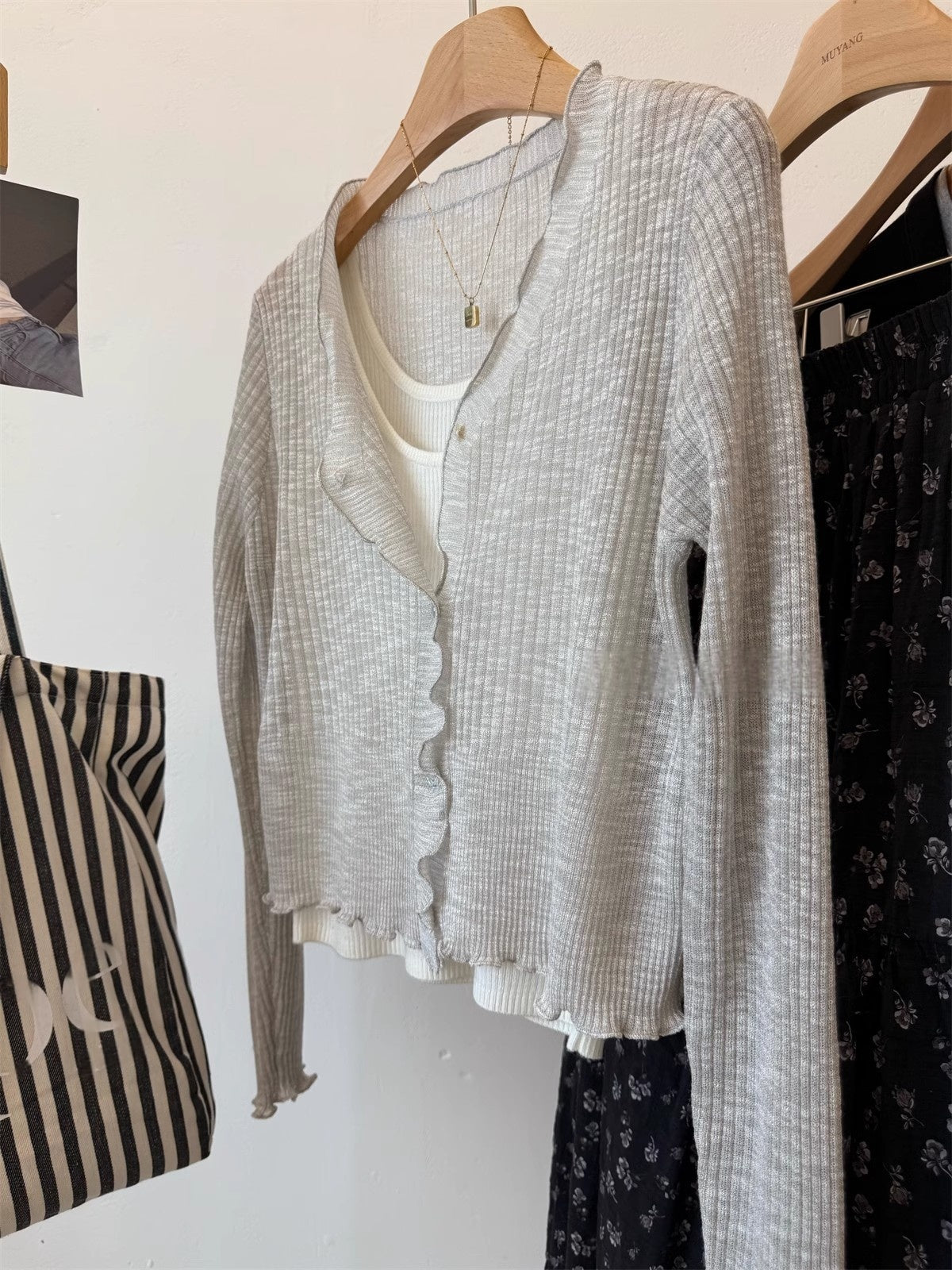 Women's Ruffled-edge Thin Casual Cardigan